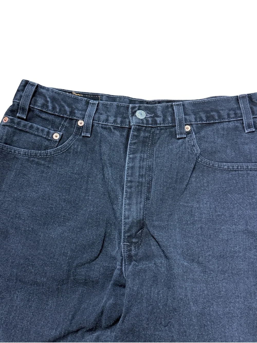 Vintage 2000s Levis 550 Relaxed Fit Black Essential Denim Jeans Size 36x30